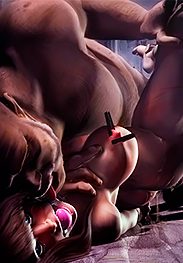 She choked and gagged as she took two more cocks - Irena by Benedikt (Quality art 2018)